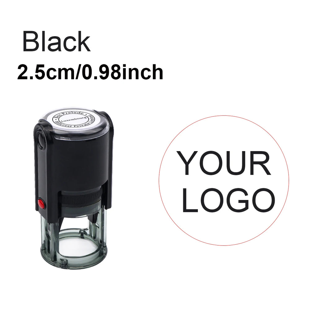 Custom Name Stamp with 24 Cute Designs-Personalized 25mm Self-Inking Stamp for Back-to-School, arty Favors,Gifts Durable Plastic