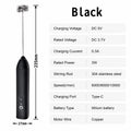 MINI Milk Frother USB Rechargeable 3 Speeds Foam Maker Coffee Whisk Mixer Electric Handle Blender Egg Beater Hot Cooking Tools