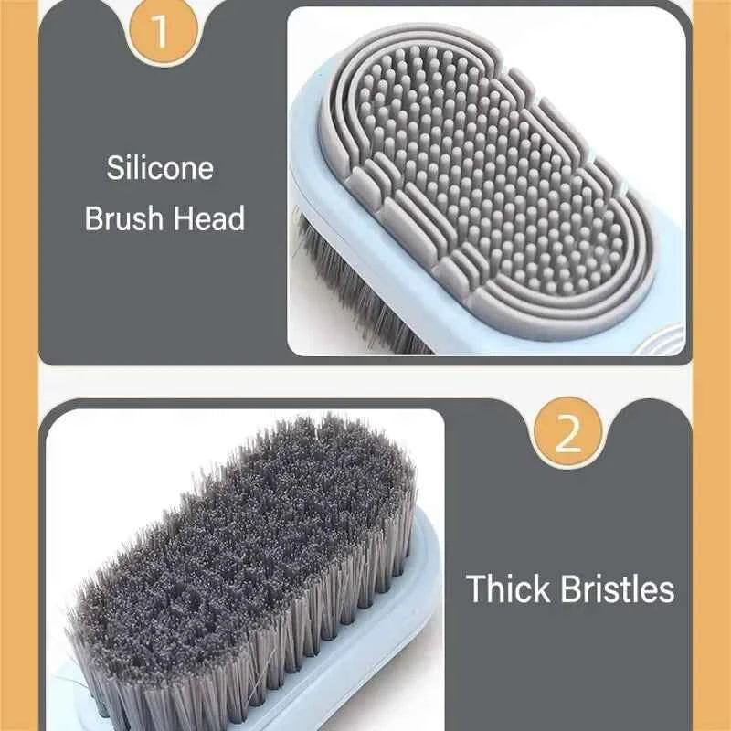 Double-sided Rubber Shoe Brush Soft Bristles Clothes Shoe Brushes Care Specialized Brush Waterproof Dirt Removal Cleaning Tool
