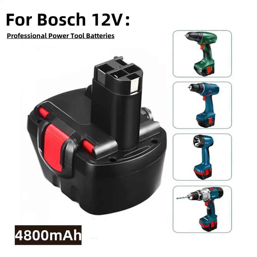 12V Screwdriver Battery Rechargeable 12V 12800mAh For Bosch PSR BAT043 BAT045 BAT046 BAT049 2607335273 2607335274