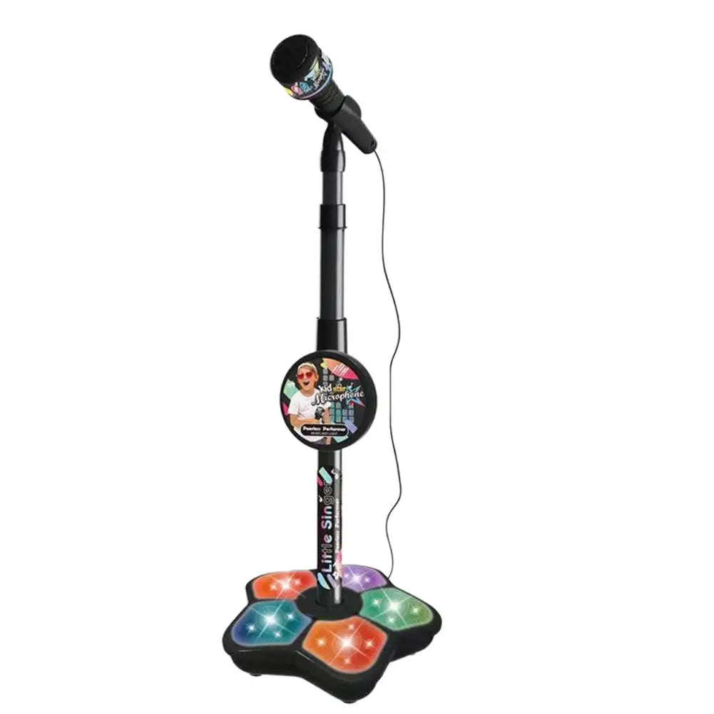 Kids Microphone with Stand Karaoke Song Music Instrument Toys Brain-Training Educational Toy Birthday Gift for Girl Boy