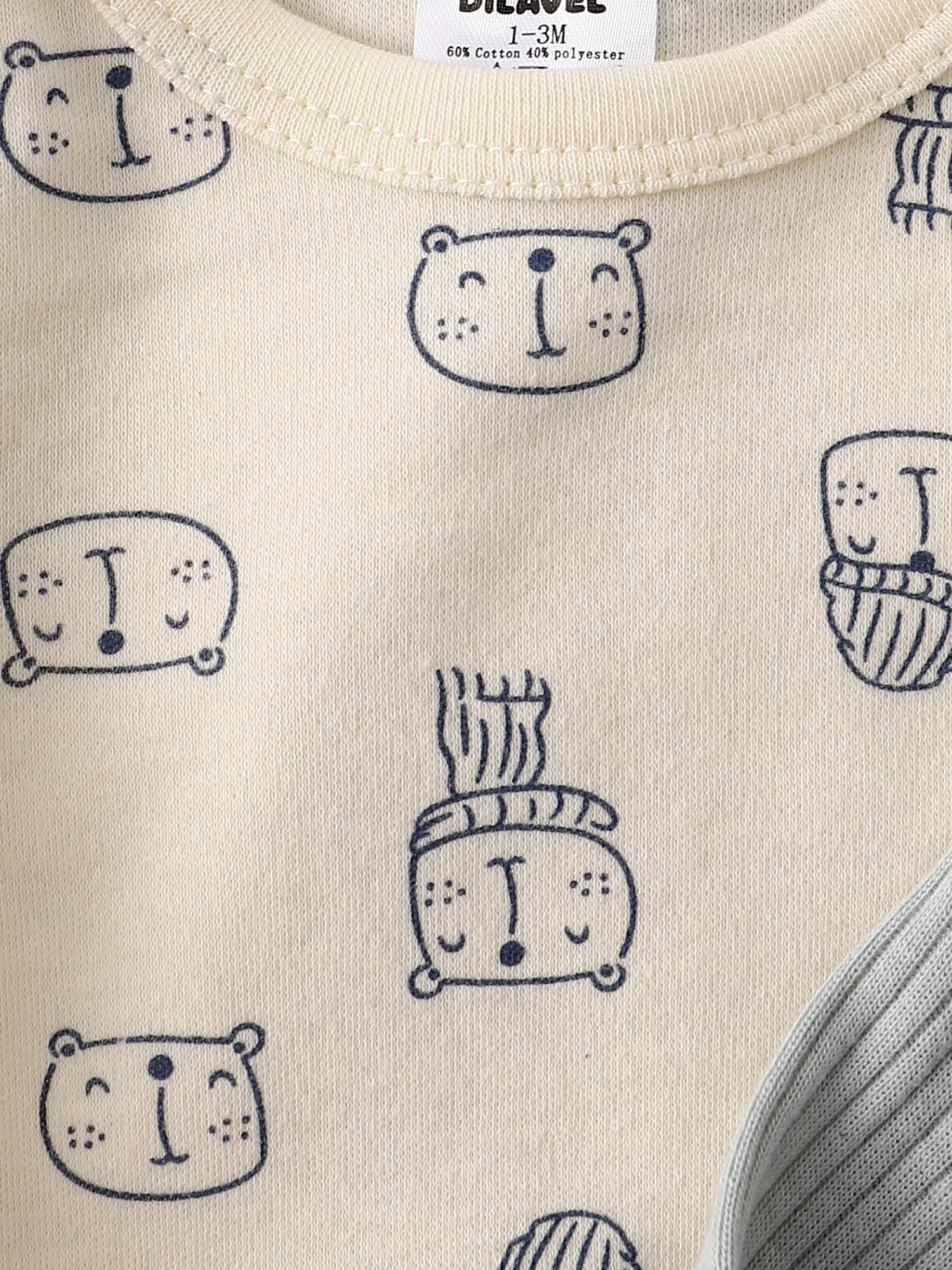 Baby boy onesie 3PCS New style baby boy clothes Spring/Autumn long-sleeved onesie Cotton fabric Suitable for 0-9months