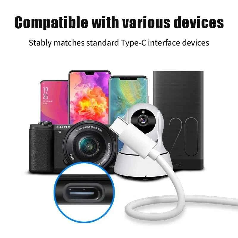 Ultra-long Type-C charging cable is suitable for monitoring the driving recorder printer USB extended power cord 3M 5M 10M