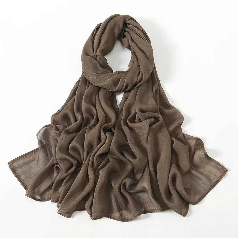 New Muslim Hijabs for Women Scarf Thin Plain Shawls Femme Musulman Soft Viscose Rayon Headscarf Islamic Turban Headband 190x85cm