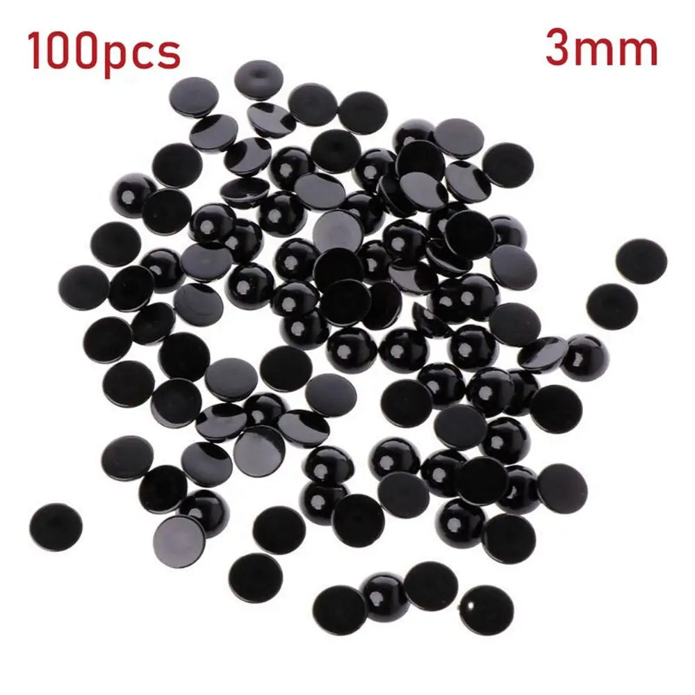 100 Pcs Black Plastic Safety Eyes For Bears Needle Felting Animals Puppet Crafts making Kids DIY Plush toy Dolls Accessories