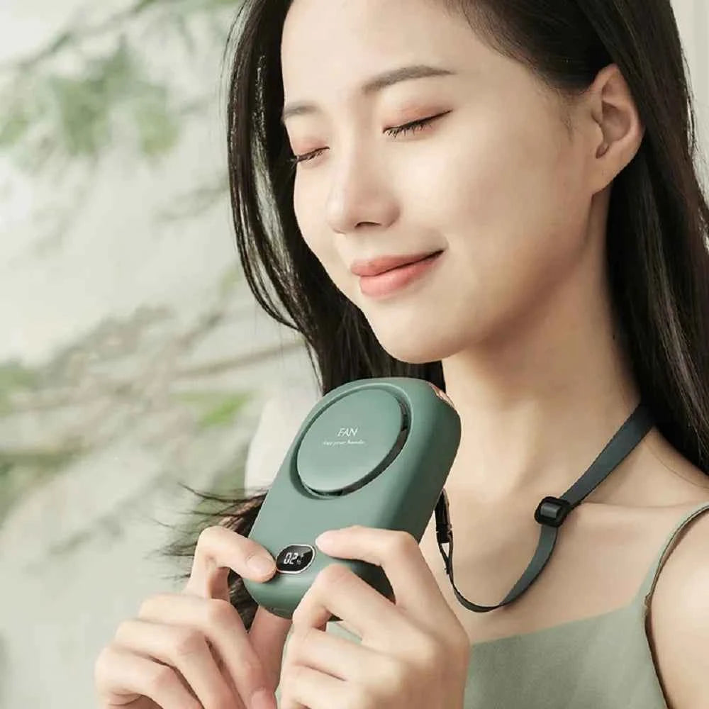 HOMEFISH New Mini Portable Fan Portable Rechargeable Bladeless Turbo Ultra Quiet Student Hand Held Fan Outdoor Sports Travel