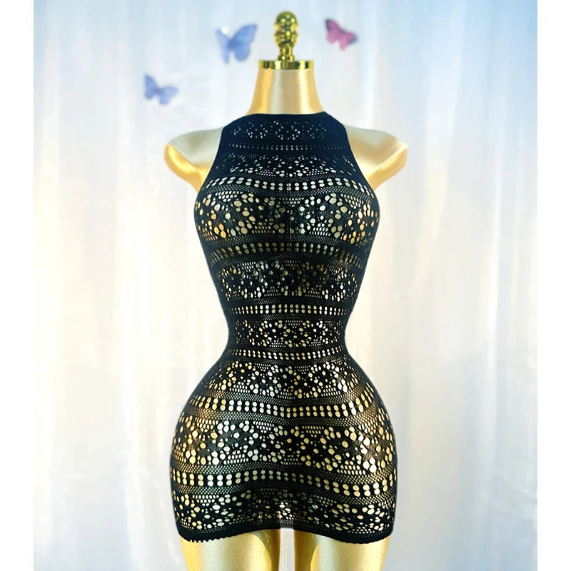 Sexy Cover Up Hollow Out Fishnet Dress without Bikini Summer Holiday DSH698