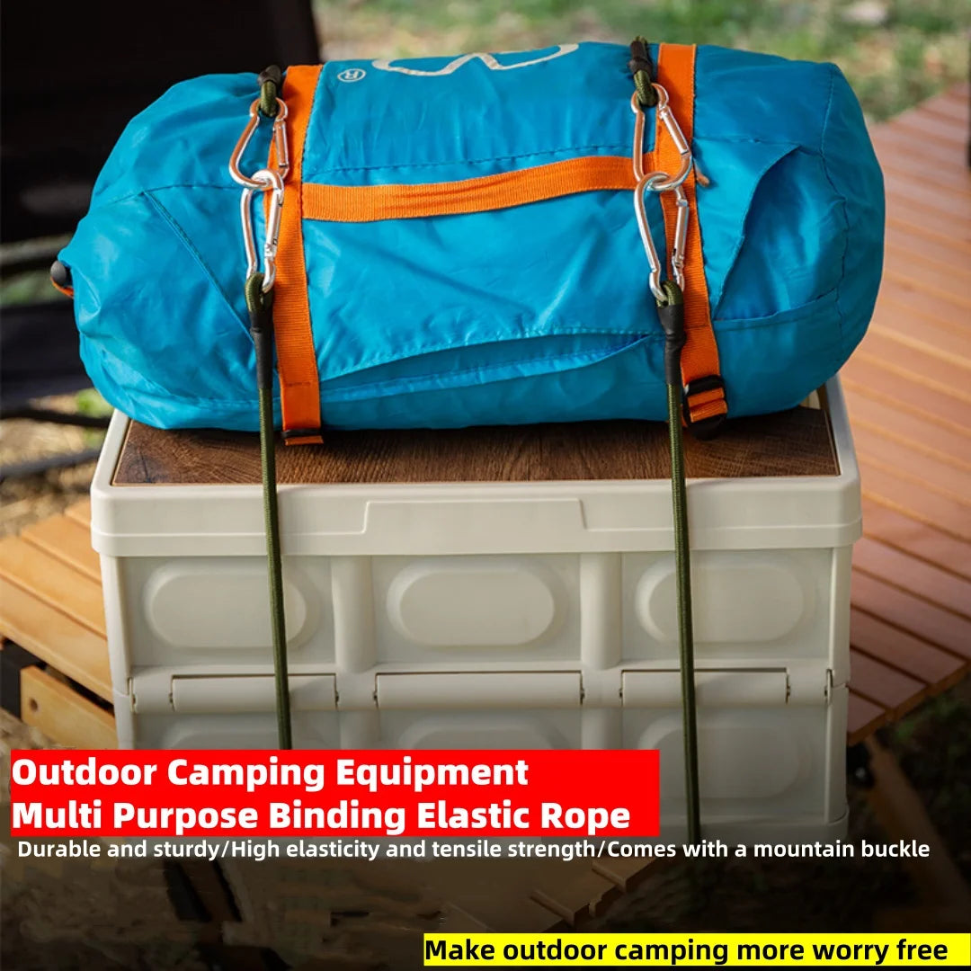 2Pcs 60cm Elastic Rope with Hook Bungee Cord, Outdoor Heavy Duty Bungee Cord, Camping Luggage Packing Ropes Camping Accessories