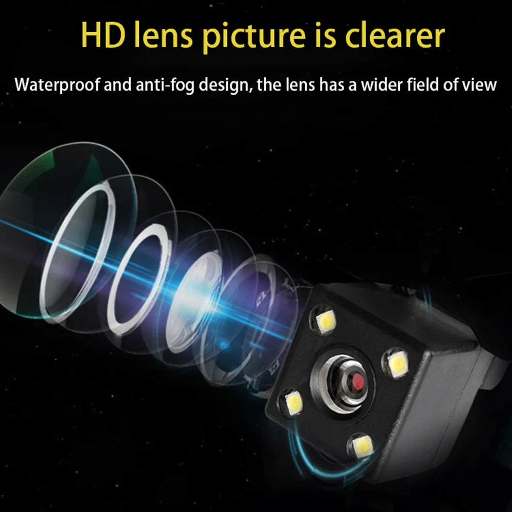 Auto Rear View Camera Night Vision Reversing Auto Parking Vehicle Cam CCD Waterproof 170° HD Video Support Monitor Auto Tools