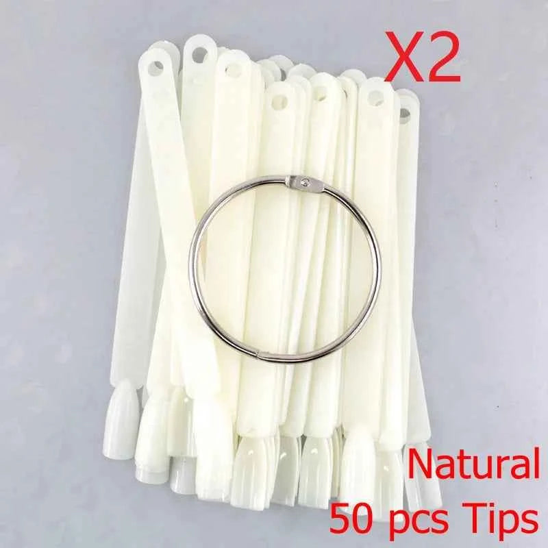 240 Pcs Round False Nail Display Tips Fake Nail Color Chart Nail Swatch Sticks with Adhesive Sticker