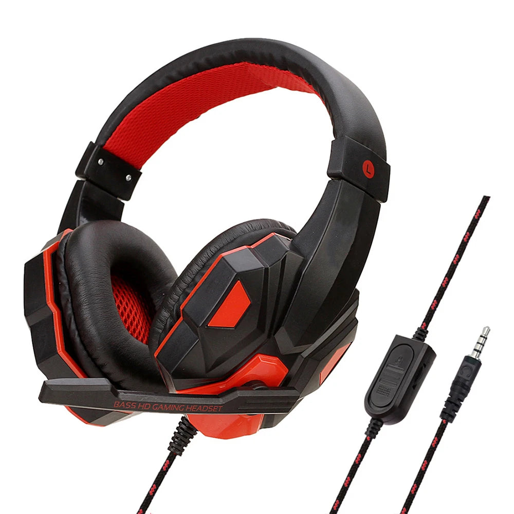 Red Color Wired Gaming Headset With 120° Mic – Multi-Platform 3.5mm