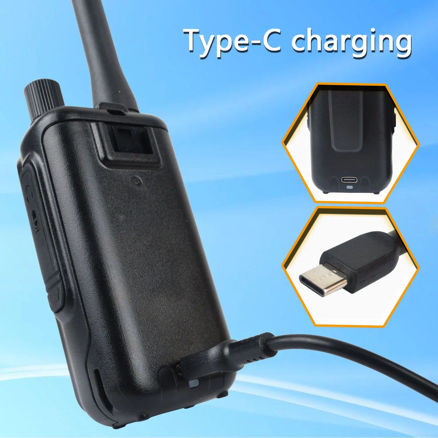 2PCS/Pack Baofeng UV-5R Mini Dual Band Dual PTT Walkie Talkie 5RMINI Air Band Rx 5W Compact  VOX FM Amateur Radio Type-C Charge