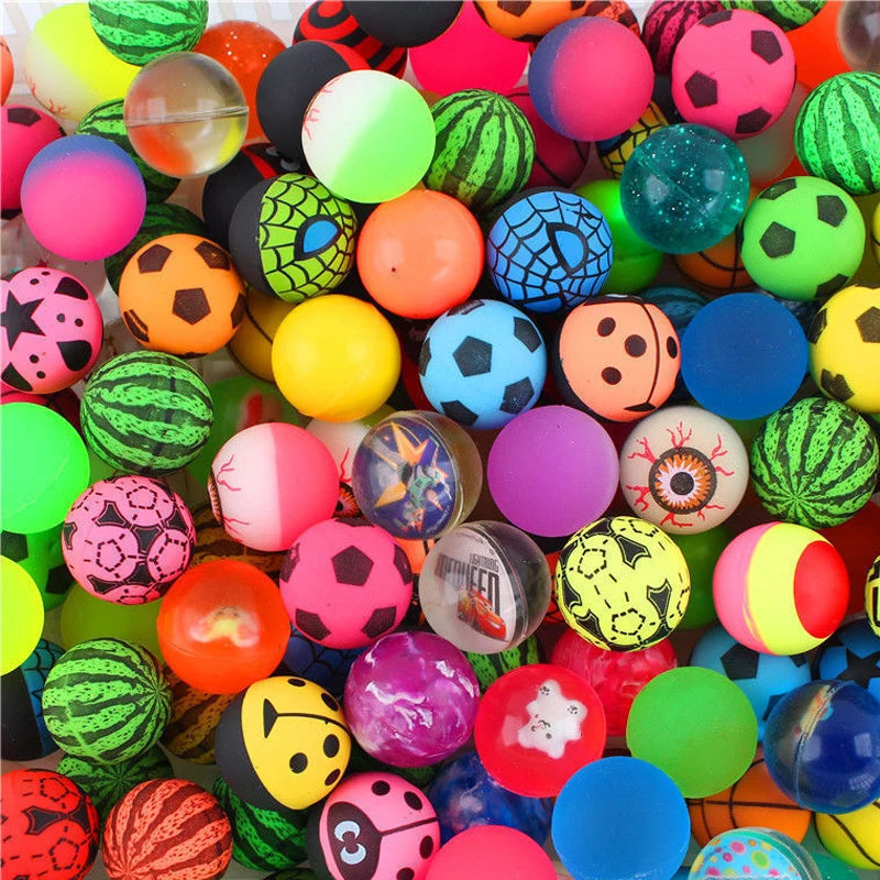 Rubber Bouncy Balls Bulk 27MM Party Favors For Boys Girls Prizes Birthday Gifts Kids Vending Machine Toys Balle Rebondissante