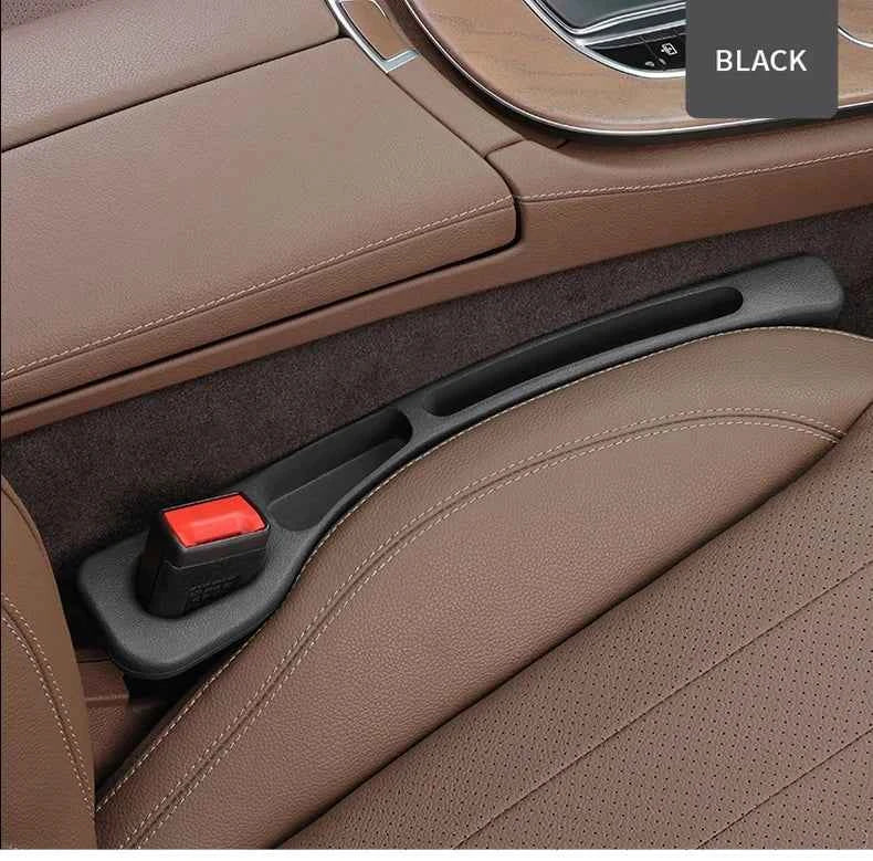 2pcs Car Seat Gap Filler Organizer Waterproof Car Seat Gap Plug Strip with 2 Grooves Seat Gap Storage Auto Interior Accessories