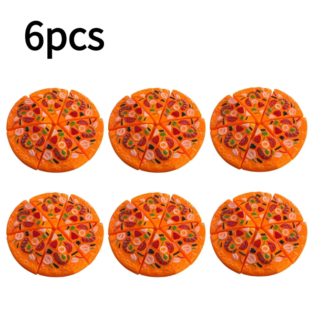 Kids Simulation Food Kitchen Toy Pretend Play Pizza with Cutter Children Interactive Toys Birthday Gifts for Boys And Girls