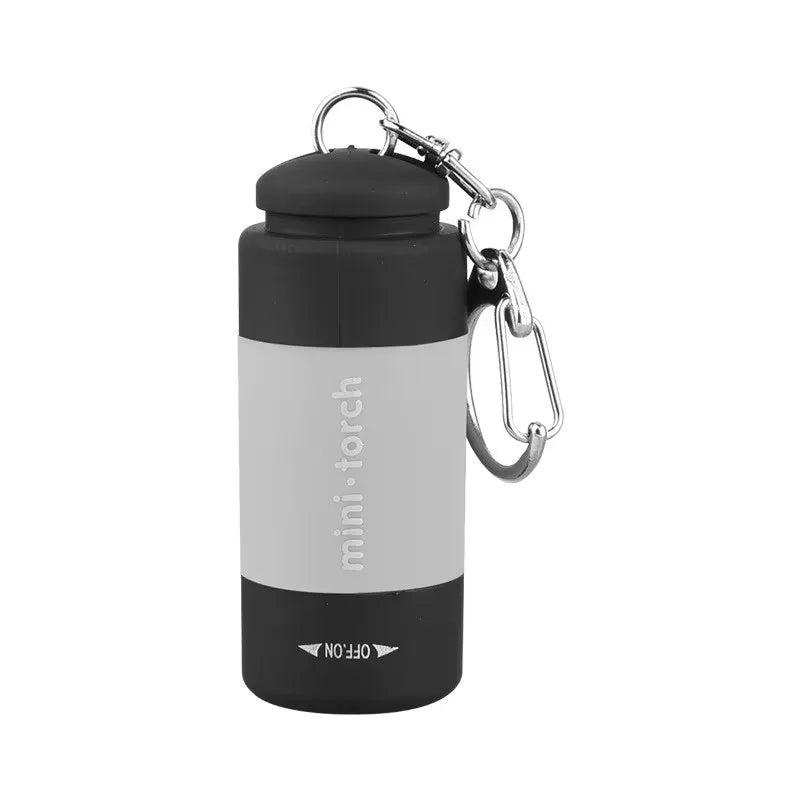 USB Rechargeable LED Pocket Keychain Flashlight Multifunctional Strong Light Waterproof for Outdoor Hiking Camping Mini