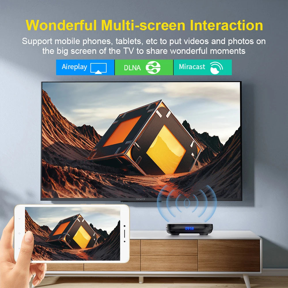 Transpeed Android 12 TV Box Allwinner H618 Dual Wifi 32G64G Quad Core Cortex A53 Support 8K 4K BT Voice Media Player Set Top Box