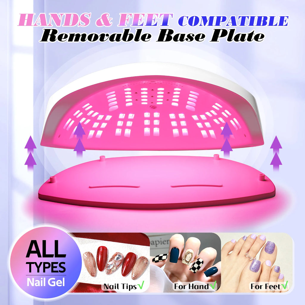 380W UV LED Nail Drying Lamp Professional UV Nail Lamp for Fast Curing Gel 84LEDS Gel Polish Drying Lamp With Lntelligent Sensor