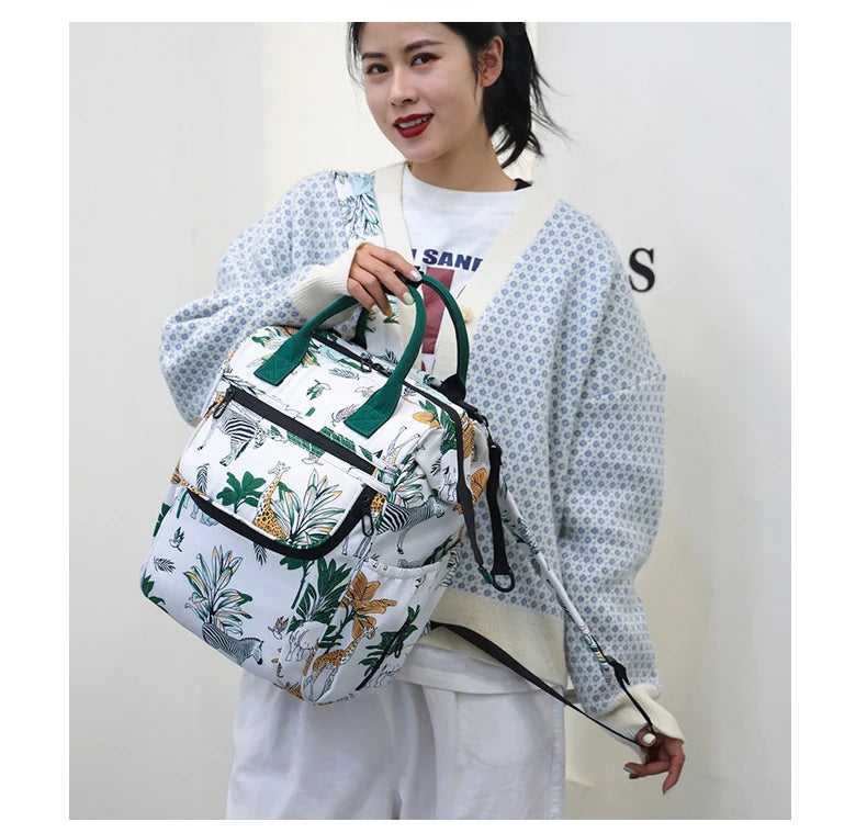 IYEAL Fashion Baby Nappy Bag Cute Animal Pattern Mommy Bag Multi Functional Large Capacity Diaper Bags for Babies Nursing Bags