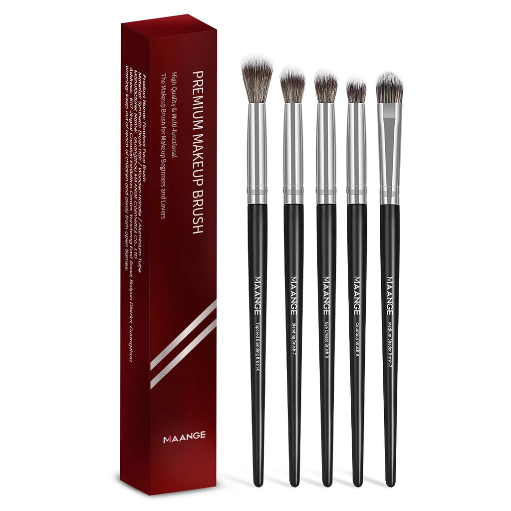 Eye Shadow Makeup Brush Set 5pcs Concealer Brush Eye Cosmetic Soft Bristles Brush Portable Beauty Makeup Tools for Beginner