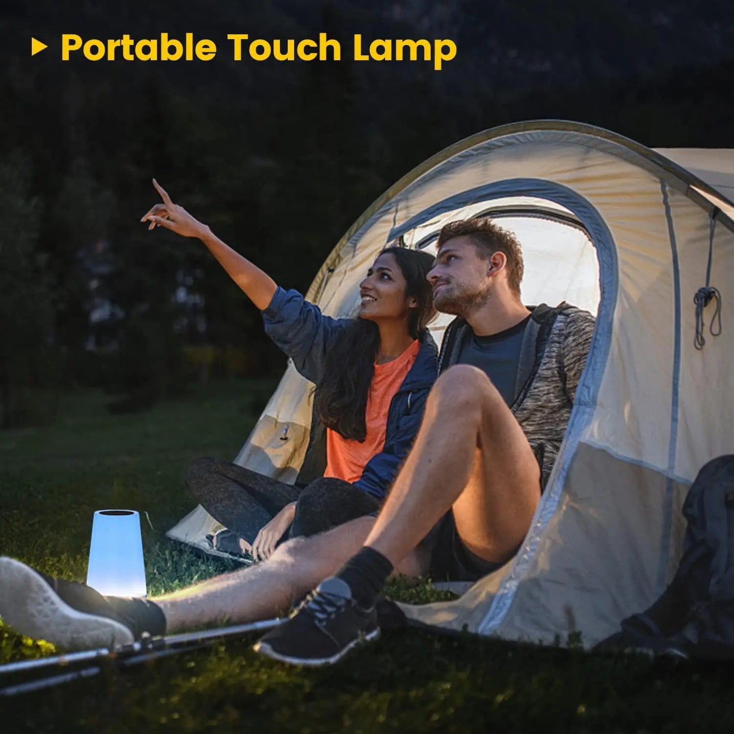 13 Color Changing Night Light Remote Control Touch USB Rechargeable RGB Night Lamp Dimmable Lamp Portable Table Bedside Lamp