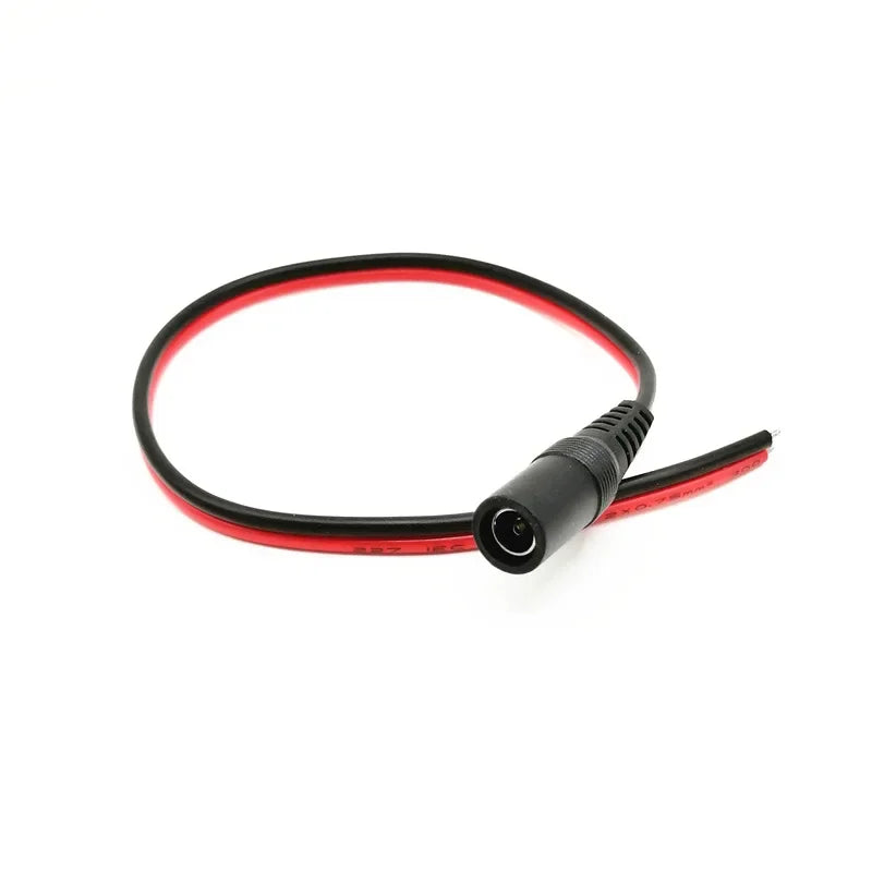 18 AWG 5A Male Female Power Cable DC Connector 30cm 2pin 5-24V Power Adapter Wire 5.5x2.1mm Plug for TV Camera LED Strip Lights
