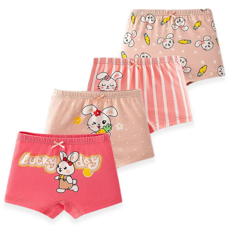 Multipack Girls Panties Lovely Character Pattern Cartoon Girls Boxer Briefs Soft Cotton Kids Underwear Washable Children Boxers