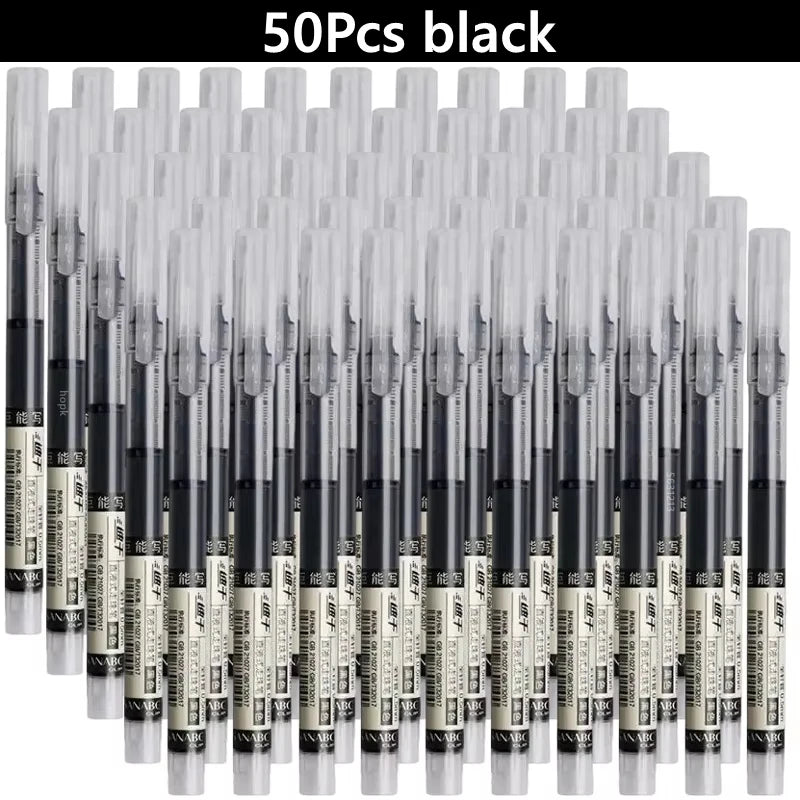 3-102Pcs/set High Quality Needle Type Gel Pens Straight Liquid Ballpoint Pen Kawaii Stationery School Office Supplies Writing