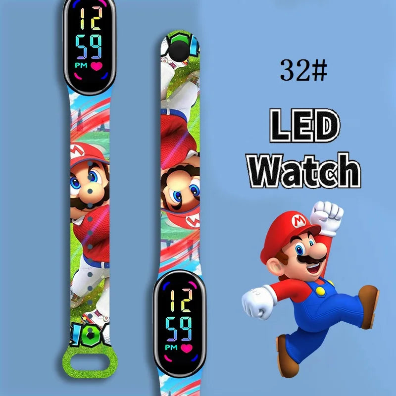 Kids LED Watch Touch Control Digital Watch Silicone Strap Waterproof Sport Wristwatch for Boys Girls Children Birthday Gift