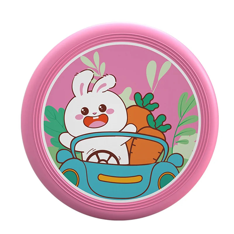 Kids Soft Rubber Frisbee Cartoon Flying Disc Safe Outdoor Sport Toy Parent-Child Game for Boys Girls Beach Backyard Family Play