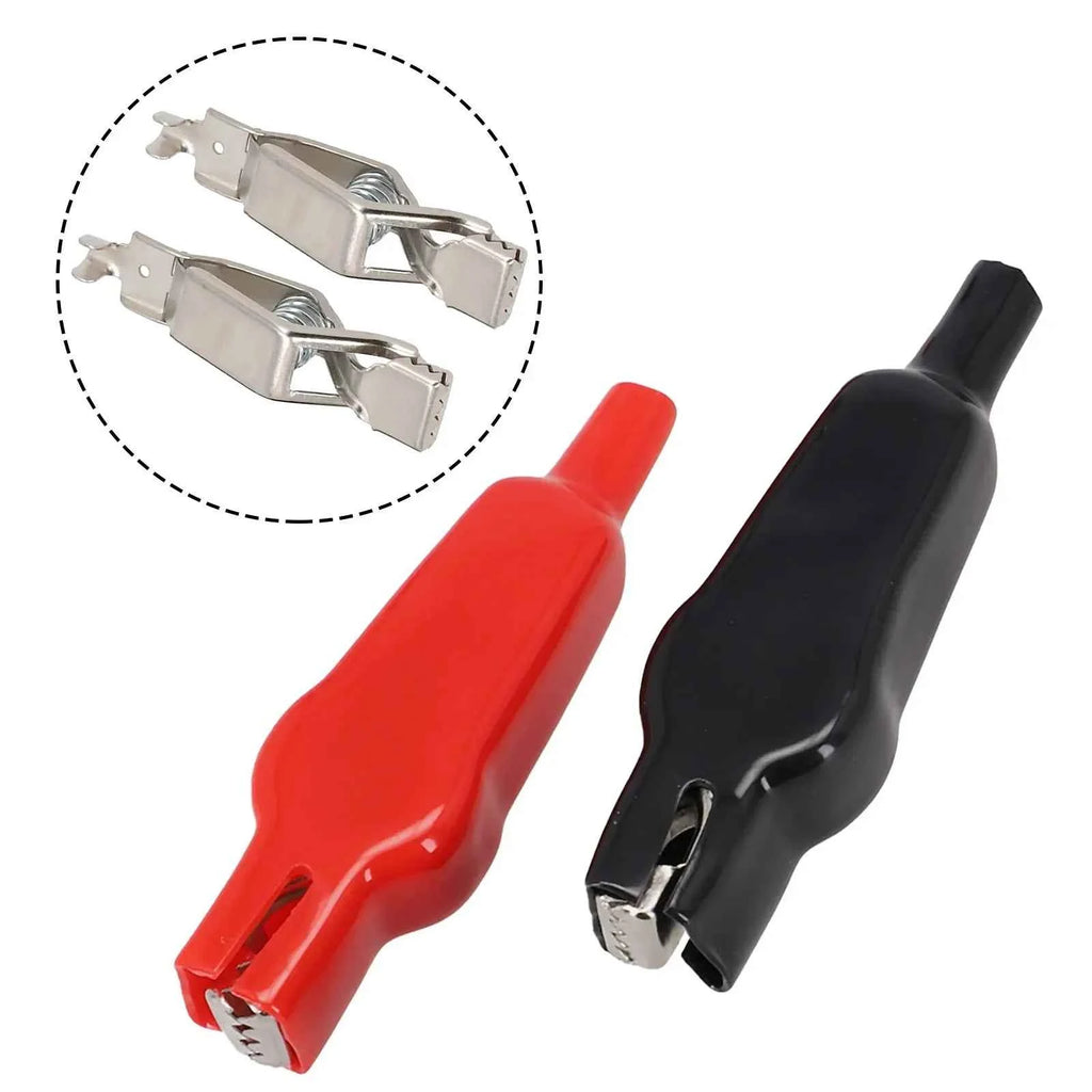 2Pcs Alligator Clip 20A PVC Sheathed Alligator Clamps DIY Test Leads Crocodile Electrical Clips Electrical Tool Parts