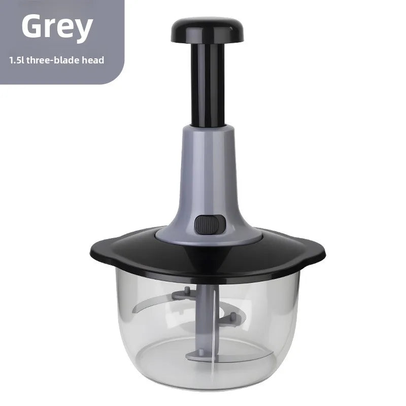 Handheld Vegetable Chopper Multifunction Kitchen Tool for Garlic Ginger Mincing Dicing Slicing with Large Capacity Container