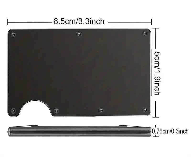 New Slim Fashion RFID Protection Card Holder Men Women Aluminum Wallet Elasticity Back Pouch ID Credit Case Unisex Travel Purse