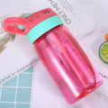 480ML Water Bottle With Straw Portable Plastic Bottles Outdoor Leakproof Cup Kids Girls Summer Cold Water Juice Drinking Bottle