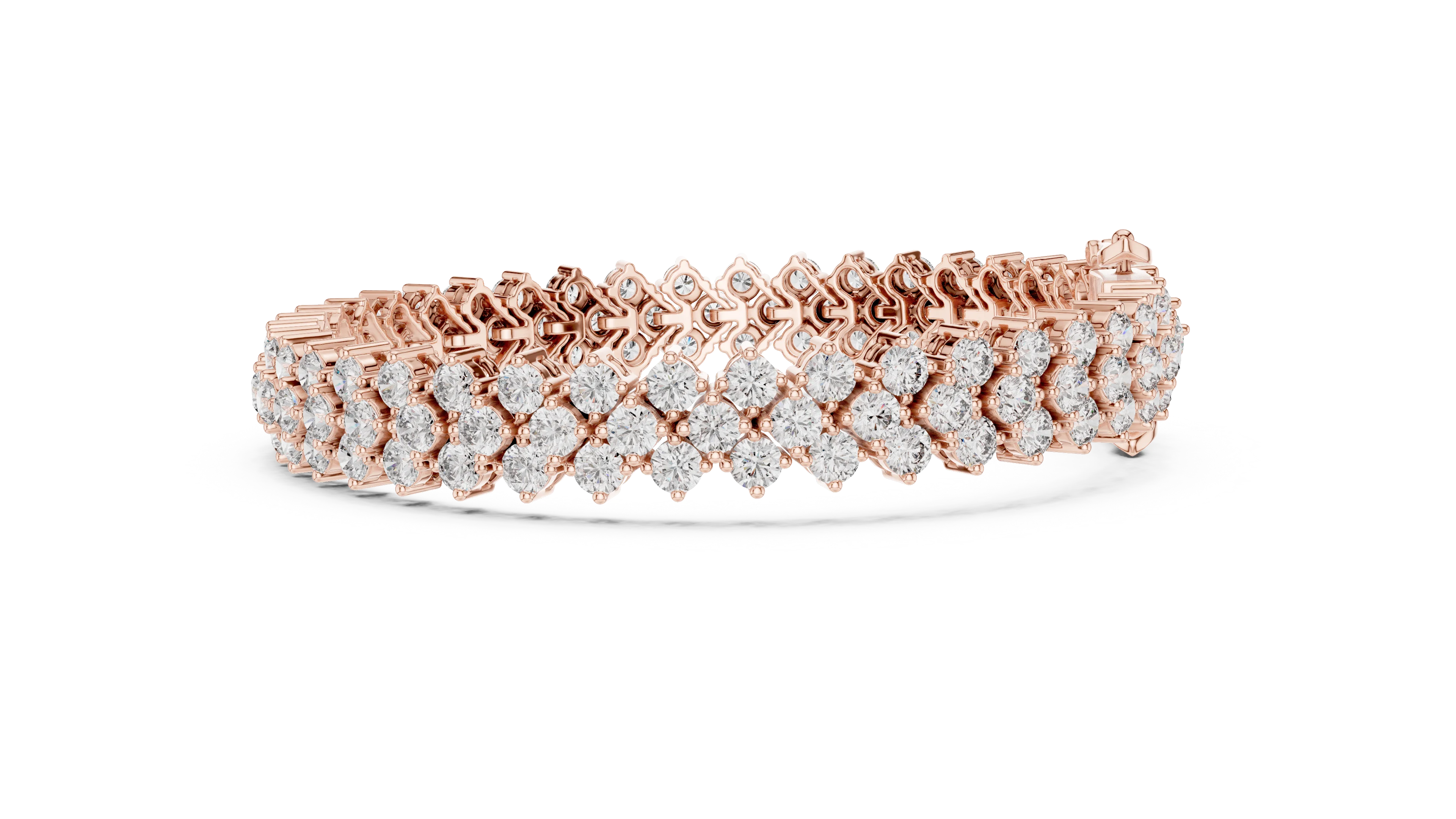 UNIQUE LAB GROWN CUT DIAMOND RHODIUM PLATED LUXURY TENNIS BRACELET SET 18KT WHITE GOLD DAILY OFFICE WEAR WEDDING ENGAGEMENT