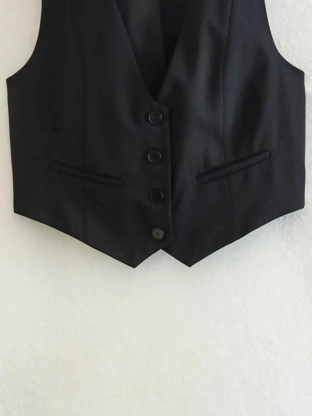 HH Women Fashion Solid Suit Vest Sleeveless Cropped Waistcoat Tops Vests Spring Summer Casual Office Lady Chic Tops