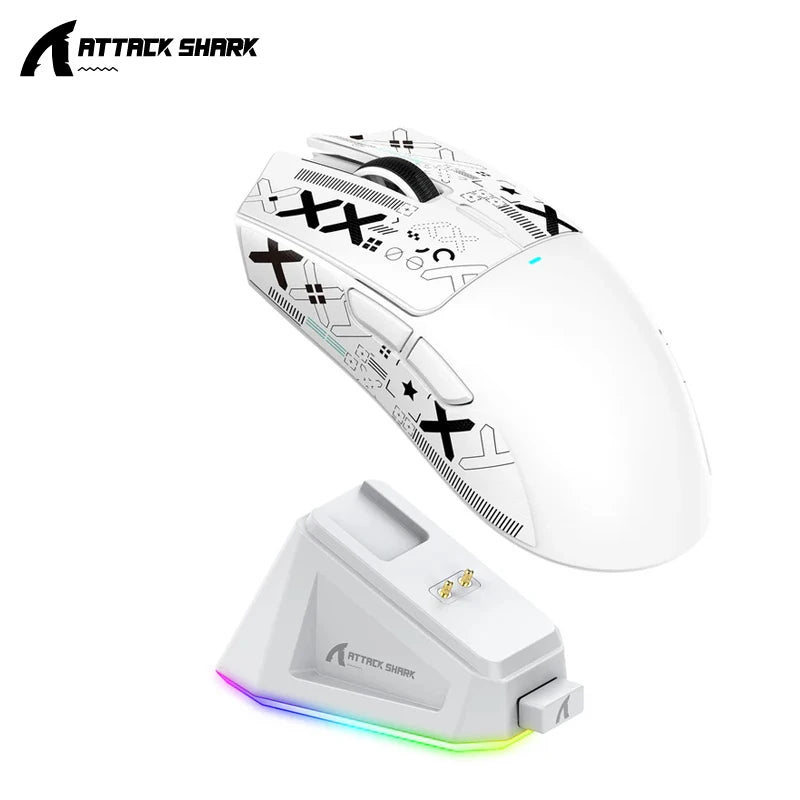 Attack Shark X11 & X11se Wireless Gaming Mouse,Bluetooth Tri-Mode Connection, PixArt PAW3311,Touch Magnetic Charging Base