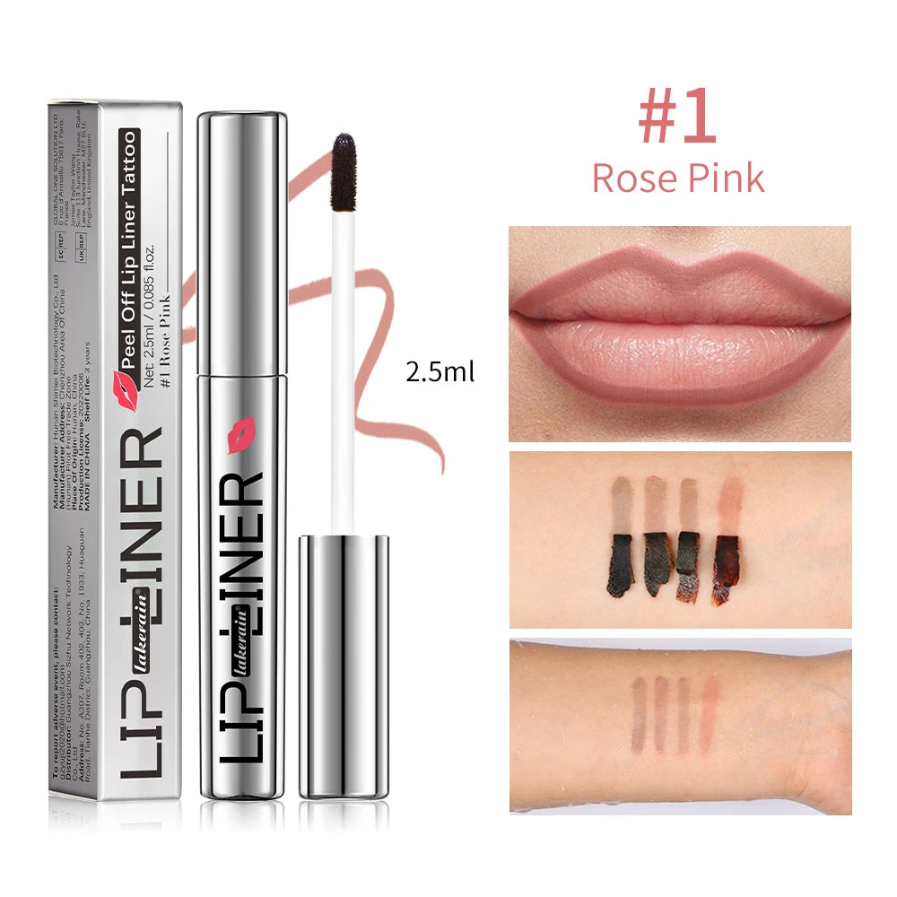 1 Color Peel Off Lip Liner Tattoo Stain – Waterproof & Long-Wear