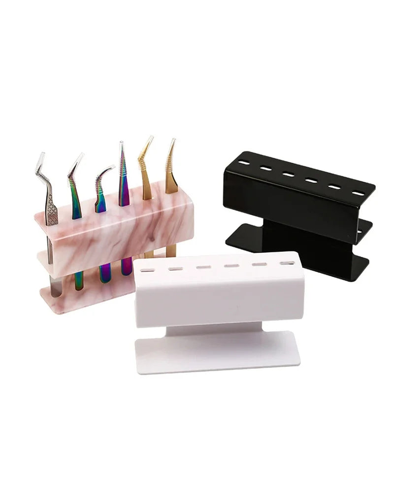 1PC Eyelash Tweezers Storage Rack Tweezer Organizer  Stand Eyelash Extension Holder Tools Makeup Beauty Shelf 6/8 Holes