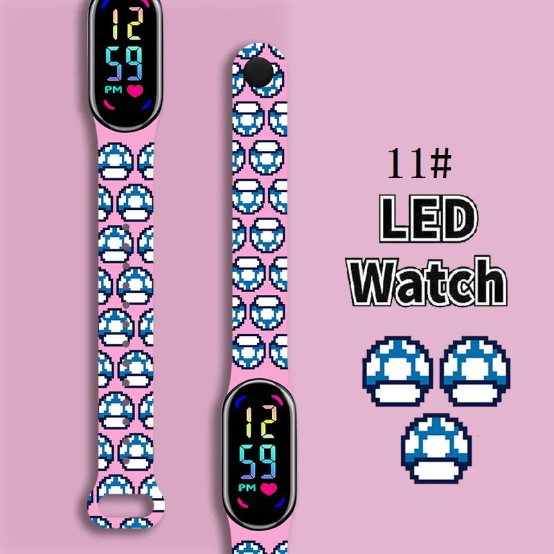 Kids LED Watch Touch Control Digital Watch Silicone Strap Waterproof Sport Wristwatch for Boys Girls Children Birthday Gift