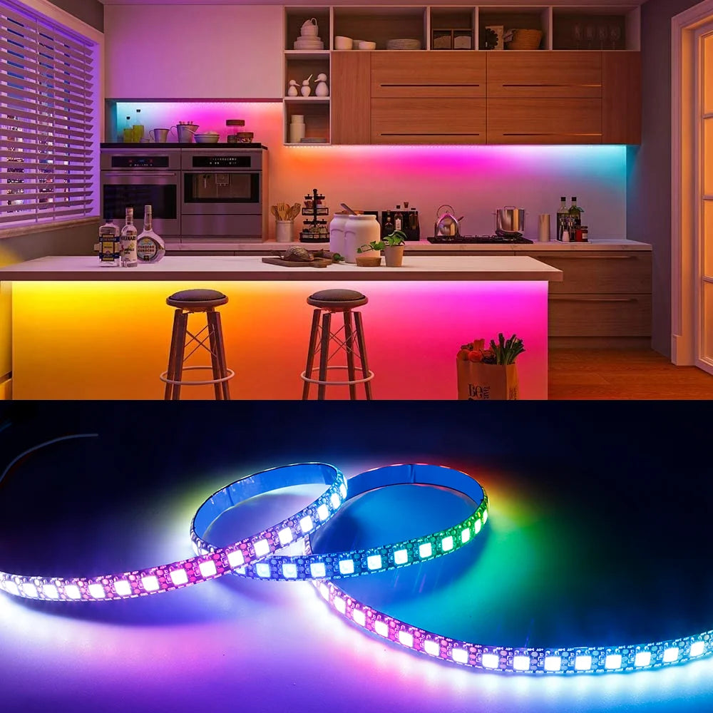 1-5M 144Leds/m WS2812B WS2813 WS2815 Led Strips 5050RGB Programmable Colored Running Flowing Led Strip Lights Led Ribbon DC5-12v