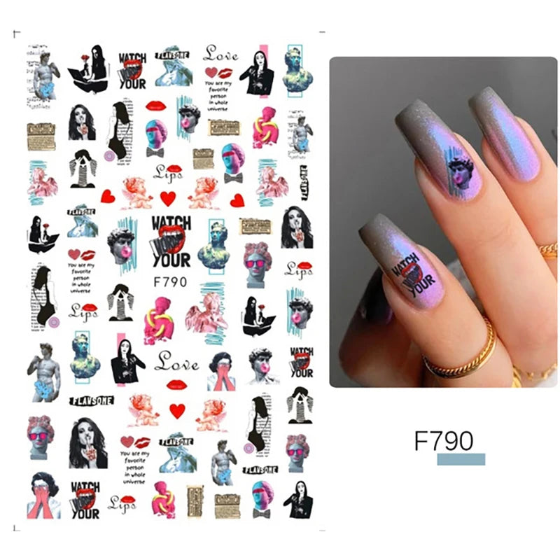 3D Dandelion Peach Blossom Maple Leaf Nail Sticker Nail Art Decoration Color Flower Nail Decal Nail Art Supplies Nail Parts