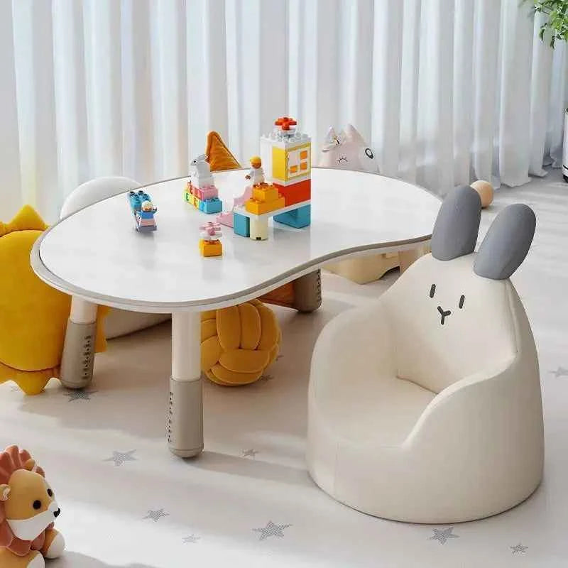 37-46cm Adjustable Baby Learning Table Anti-slip Stable Early Education Table With Round Edge Care For Baby's Safety Health Grow