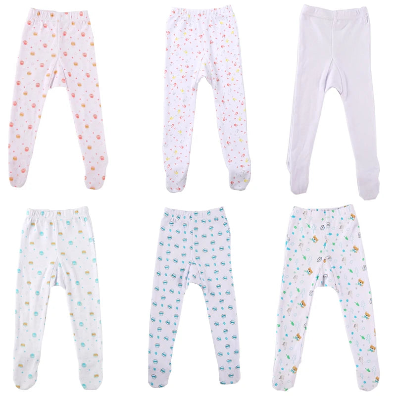 2/3/5pieces Newborn Baby Spring Autumn 0-24M Cotton Boy Girl Pants Solid Wrap Foot Long Trousers Casual Baby Leggings Girls Boys