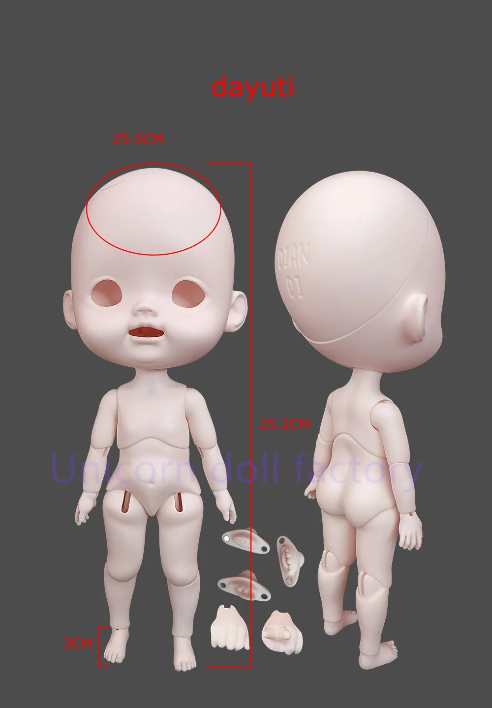 BJD Doll1/6 diandi Resin Doll Art Model High Quality Toy DIY Makeup Multiple combinations can be freely matched