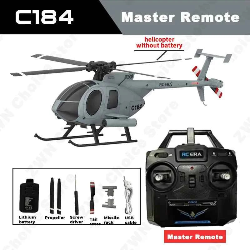 C184 RC Helicopter 2.4G 6-Aixs Gyroscope 4CH Altitude Hold Optical Flow Remote Control Helicopter Toys For Kid Adult