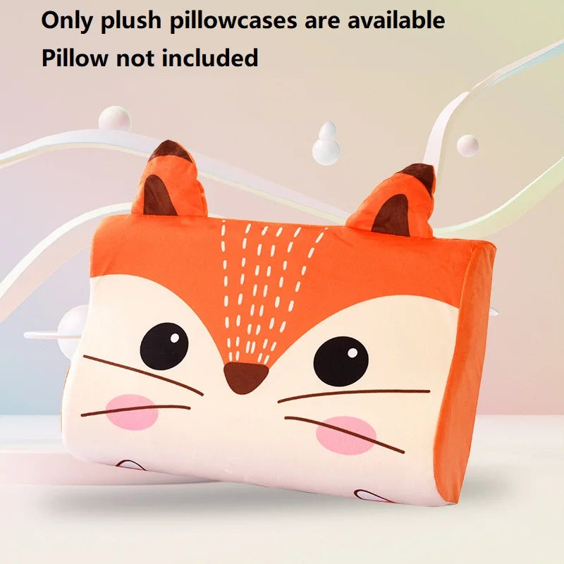 Four Seasons Baby Pillow Toddler Foam Bed Pillow Breathable Slow Rebound Baby Cartoon Neck Nursing Pillow Travel Cushion Bedding