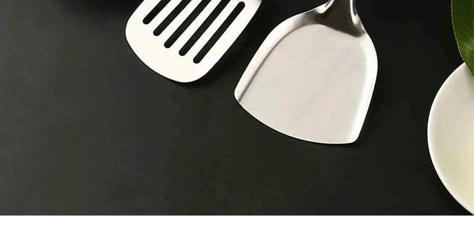 6 Pieces Kictche Cooking Utensil Set Stainless Steel Cookware Set with Organizer Holder Stand Kitchen Cooking Tools