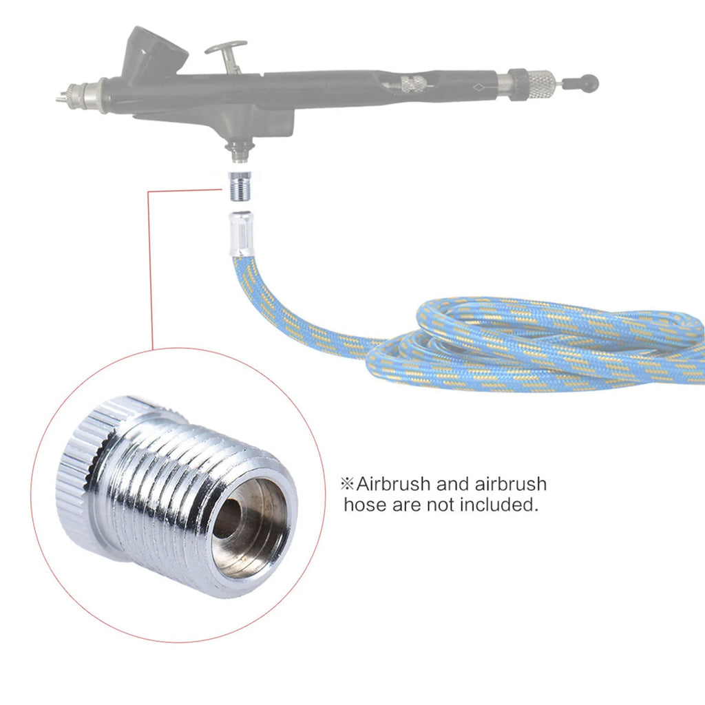 Airbrush Fitting Conversion Adapter for Badger, Convert Thread Size to 1/8" BSP Size Thread Hose Adapter Connector