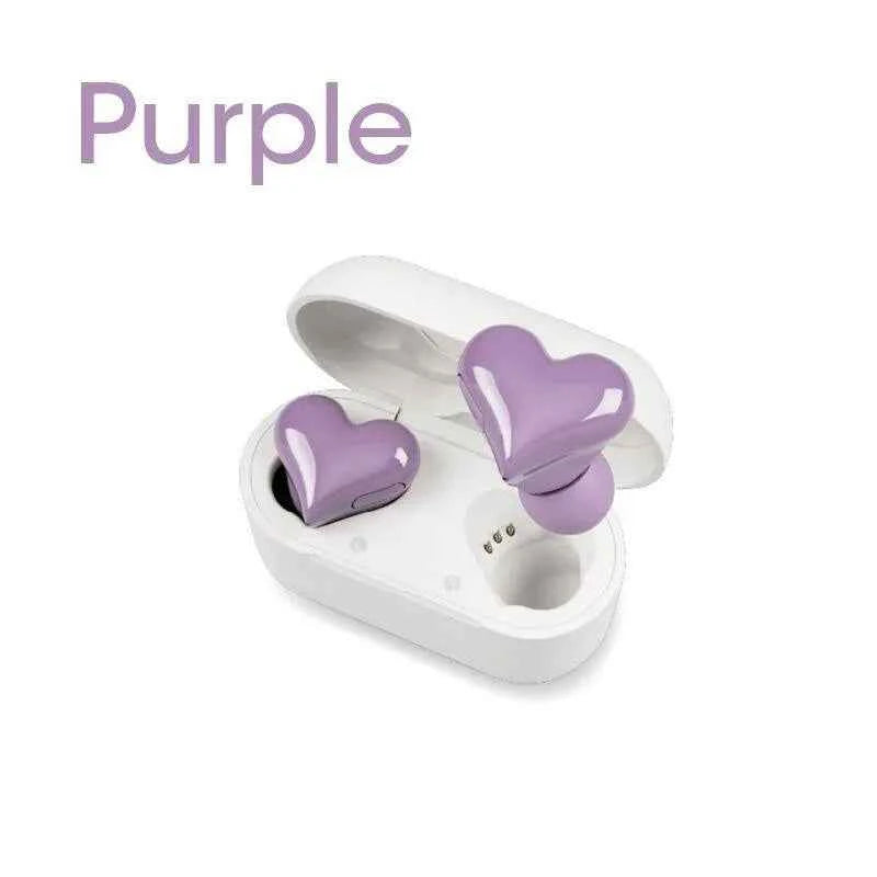 Heart Buds TWS Earbuds for Girls Pink Bluetooth 5.1 20H Playtime with Charging Case Lightweight Gift for Women Gaming Students